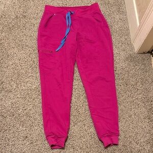 Figs Magenta Scrub Jogger Pants
